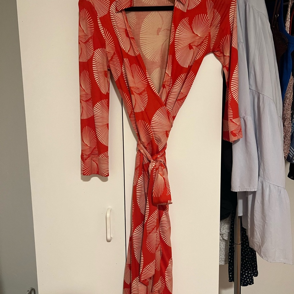Patterned wrap dress by Diane vonFurstenberg Vintage
